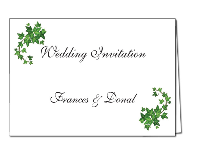 Wedding Invitation Leaf Design